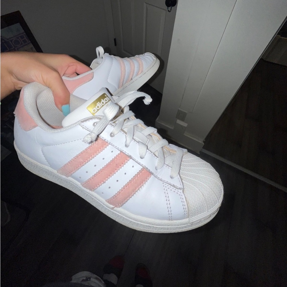 Pink Striped Adidas